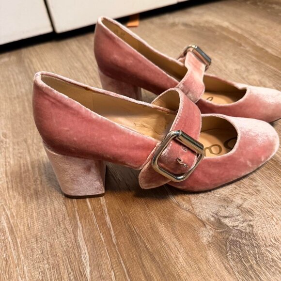 Sam Edelman Shoes - Sam Edelman Mary Jane Velvet Heels